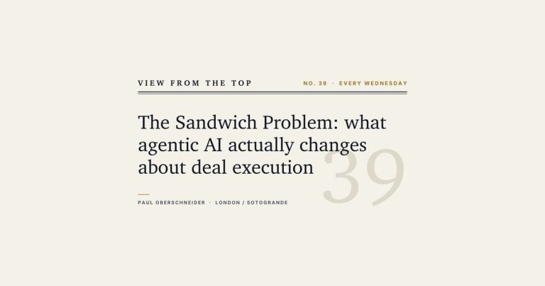 The Sandwich Problem: How Agentic AI Changes Deal Execution