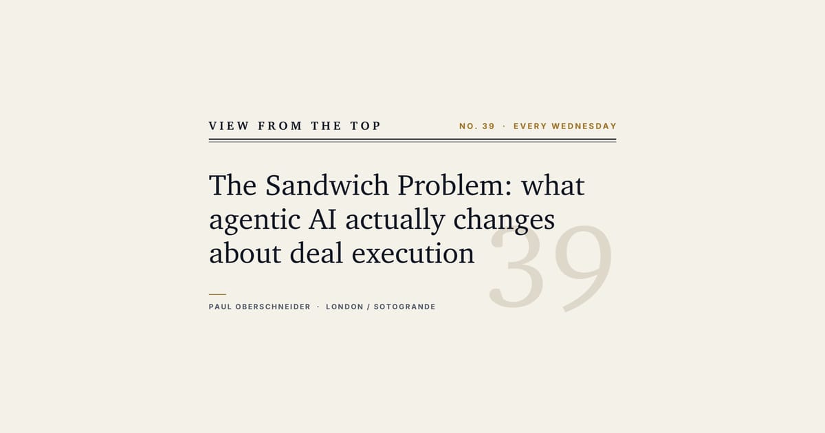 The Sandwich Problem: How Agentic AI Changes Deal Execution